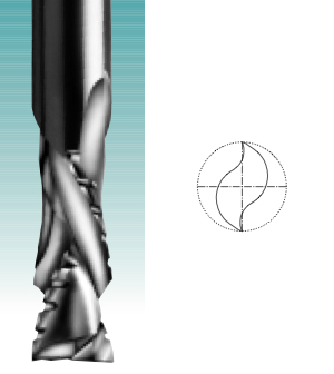 Double Edge - Solid Carbide Chipbreaker/Finisher Compression Spiral