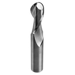 Solid Carbide Two Flute Upcut Ballnose for Plastics, Solid Surface, Aluminum and Wood