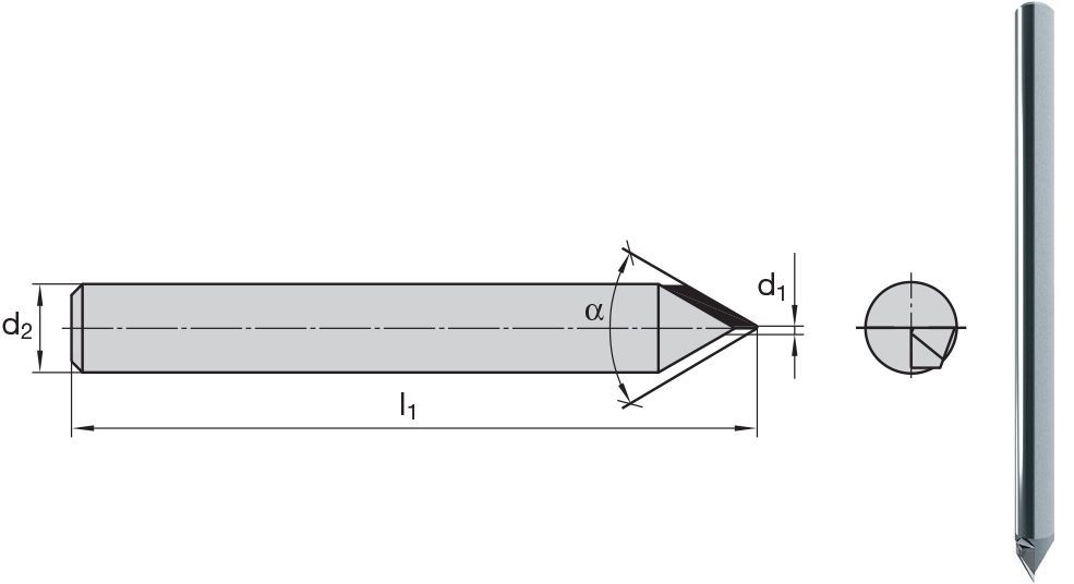 Концевая суперфинишная фреза для гравирования/Superfinish engraving end mill