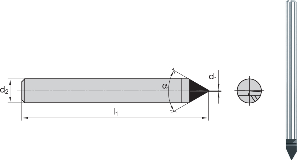 Концевая суперфинишная фреза для гравирования/Superfinish engraving end mill